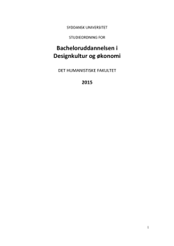 Studieordning 2015 - Syddansk Universitet