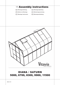 Assembly instructions DIANA / sAturN 5000, 6700, 8300