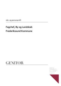 Fagchef, By og Landskab Frederikssund Kommune