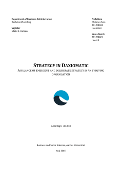 STRATEGY IN DAXIOMATIC - PURE