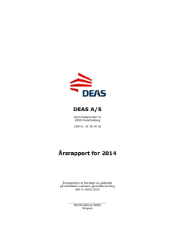 Årsrapport 2014 - DEAS A/S / marts 2015