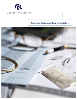 Regnskabsinstruks - 09022015 - The AAU Manual