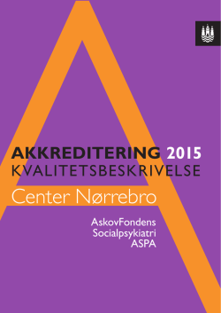 ASPA Kvalitetsbeskrivelse - Center Nørrebro
