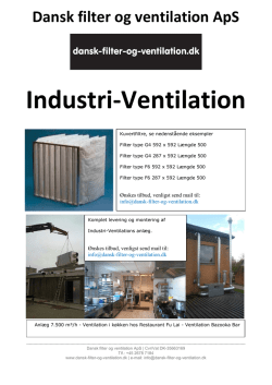Industri-Ventilation - Dansk filter og Ventilation