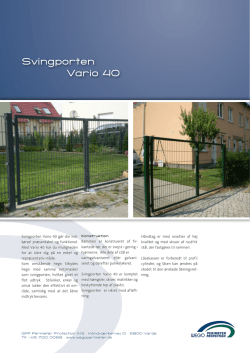 Svingporten Vario 40 - Perimeter Protection Group