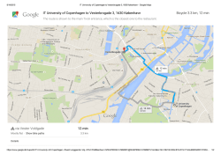 via Vester Voldgade 12 min Bicycle 3.3 km, 12 min IT University of