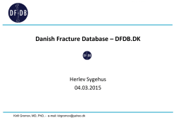 Danish Fracture Database – DFDB.DK