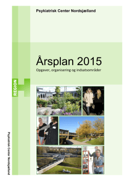 Årsplan 2015 - Region Hovedstadens Psykiatri