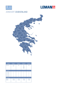 ZONEKORT GRÆKENLAND