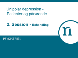 Session 2 - Behandling af unipolardepression