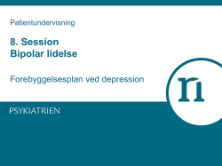 Session 8 forebyggelsesplan depression