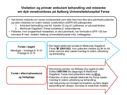 Patientforløb for ambulant udredning ved mistanke om DVT i Farsø