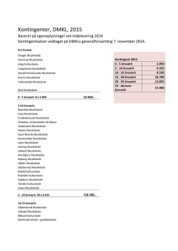Klik til oversigt over kontingentsatser 2015