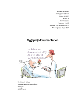 Bachelorprojekt - Sygeplejedokumentation 2014