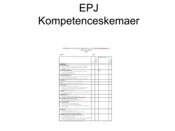 EPJ Kompetenceskemaer