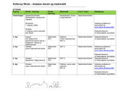 Testplan dansk og matematik
