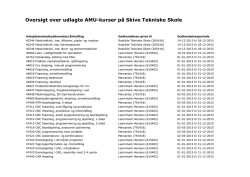 Oversigt over udlagte AMU-kurser på Skive Tekniske Skole