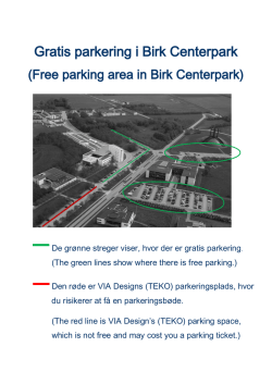 Gratis parkering i Birk Centerpark