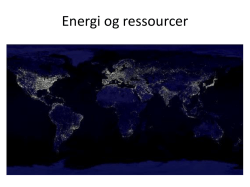Energi og ressourcer