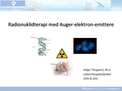 Radionuklidterapi med Auger-elektron-emittere - dsmf