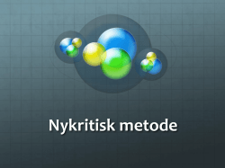 Nykritisk metode