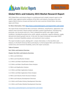 Global Nitric acid - Industry Outlook, Size,Share,Growth Prospects,Key Opportunities,Trends and Forecasts 