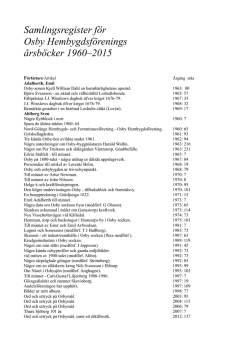 Samlingsregister årsböckerna 1960-2015