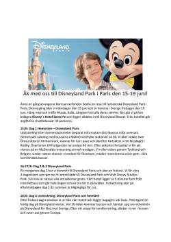Här kan du läsa mer om resan till Disney