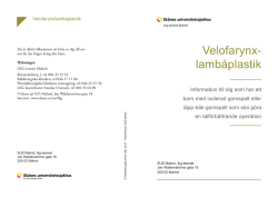 Velofarynx- lambåplastik
