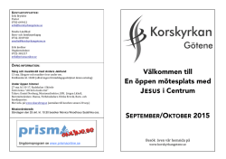 September - Oktober - Korskyrkan i Götene