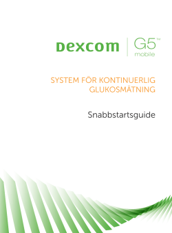 Dexcom G5 Mobile Quick Start Guide