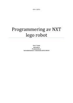 Labb rapport - NXT Lego Robot programmering