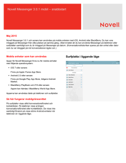 Novell Messenger 3.0.1 mobil – snabbstart