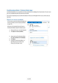 Funktionsbrevlådor i Outlook Web App