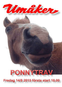 Program - Ponnytrav