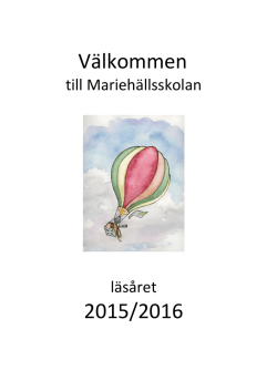 Välkommen till Mariehällsskolan 2015/2016(326 kB, pdf)