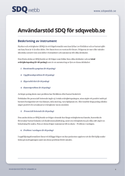 Användarstöd SDQ för sdqwebb.se