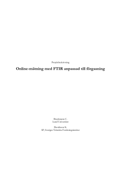 Online-mätning med FTIR anpassad till förgasning