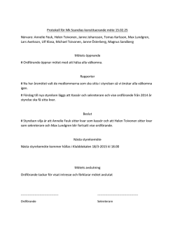 Protokoll för Mk Scandias konstituerande möte 15.02.25 Närvaro