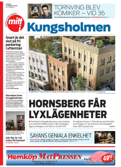 Mitt i Kungsholmen – Hornsberg får lyxlägenheter