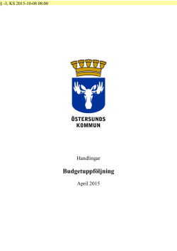 Budgetuppföljning april 2015