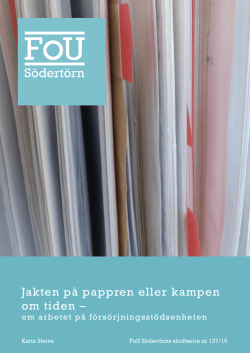 Rapport nr 137 - FoU Södertörn