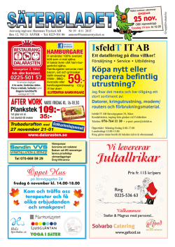 Säterbladet nr 19, 2015