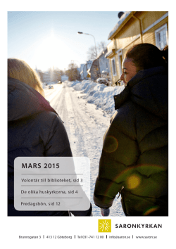 MARS 2015 - Saronkyrkan