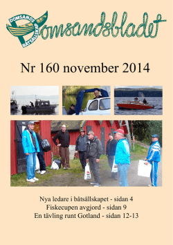Nr 160 november 2014 - Domsands Båtsällskap