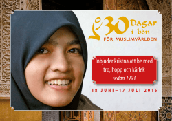 Muslimer - Evangeliska Frikyrkan