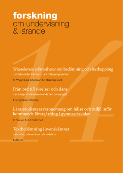 Hela numret som pdf - Forskning om undervisning och l&auml;rande