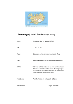 Framsteget, Jobb Borås – varje onsdag