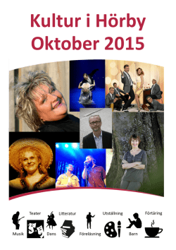 Kultur i Hörby Oktober 2015