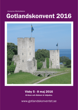 Konventbroschyren - Gotlandskonventet